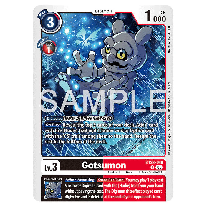 Digimon Card Game - BT-23: Booster Hackers' Slumber - Gotsumon - (U) - BT23-048
