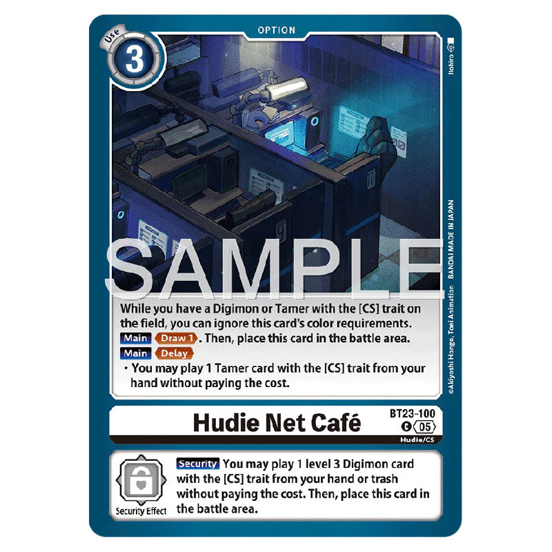 Digimon Card Game - BT-23: Booster Hackers' Slumber - Hudie Net Café - (C) - BT23-100