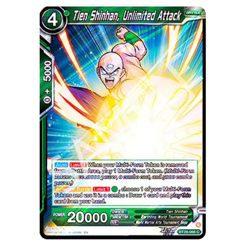 Dragon Ball Super - Prismatic Clash - Tien Shinhan, Unlimited Attack - B28-066 (Foil)