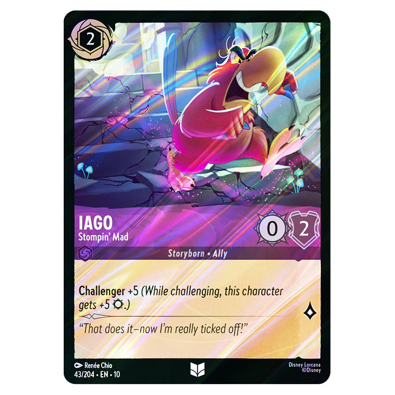 Lorcana - Whispers in the Well - Iago - Stompin' Mad (Uncommon) - 43/204 (Foil)