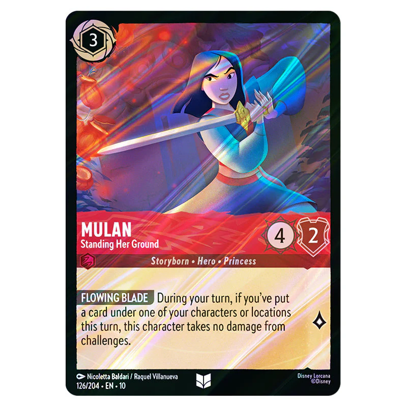 Lorcana - Whispers in the Well - Mulan - Standing Her Ground (Uncommon) - 126/204 (Foil)