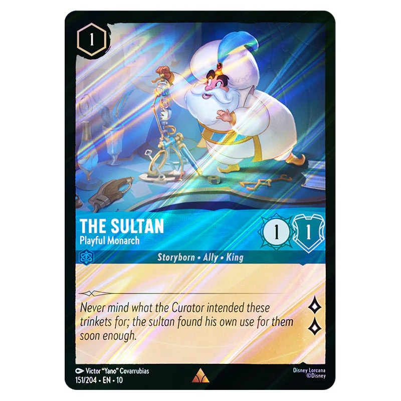Lorcana - Whispers in the Well - The Sultan - Playful Monarch (Rare) - 151/204 (Foil)