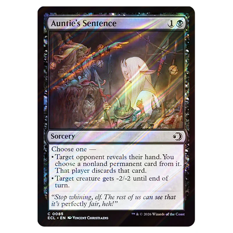 Magic The Gathering - Lorwyn Eclipsed - Auntie's Sentence - 0085 (Foil)