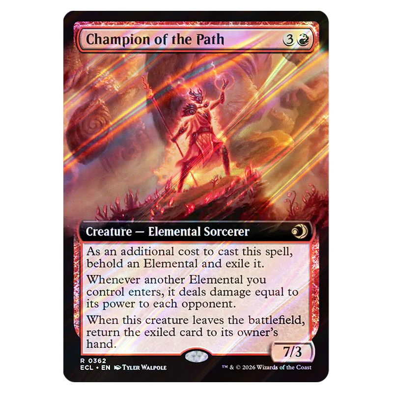 Magic The Gathering - Lorwyn Eclipsed - Champion of the Path (Extended Art Card) - 0362 (Foil)