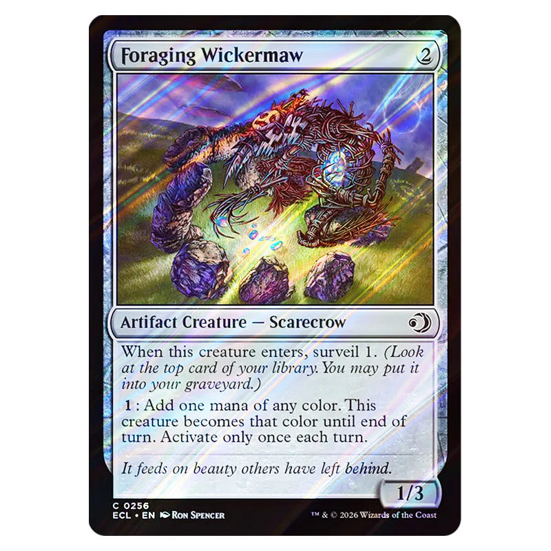 Magic The Gathering - Lorwyn Eclipsed - Foraging Wickermaw - 0256 (Foil)
