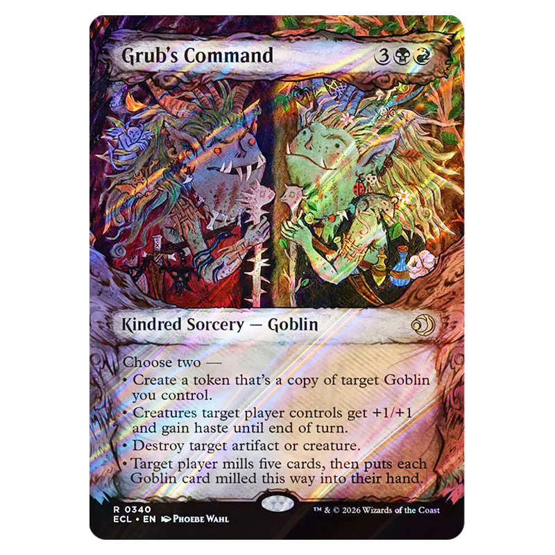 Magic The Gathering - Lorwyn Eclipsed - Grub's Command (Showcase Card) - 0340 (Foil)