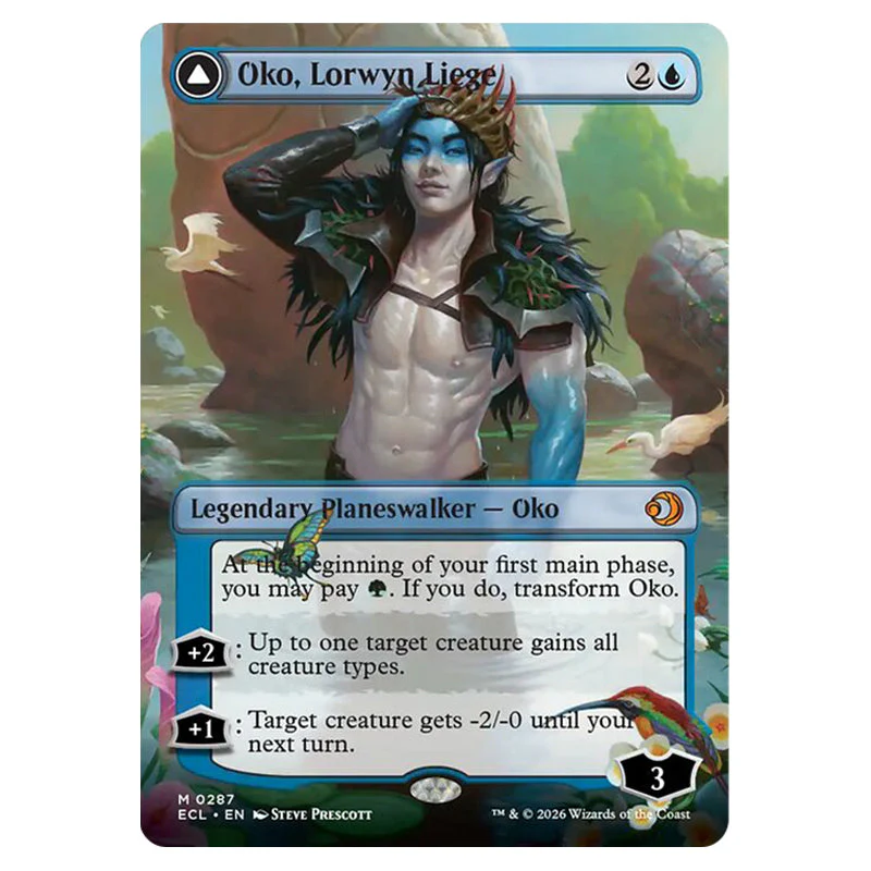 Magic The Gathering - Lorwyn Eclipsed - Oko, Lorwyn Liege // Oko, Shadowmoor Scion (Borderless Card) - 0287