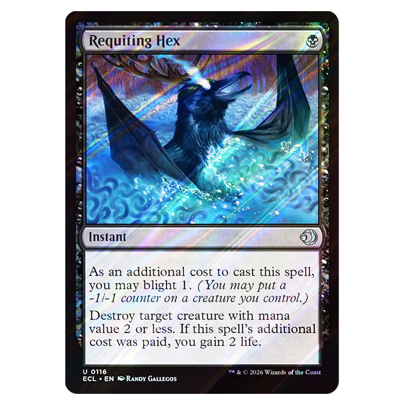Magic The Gathering - Lorwyn Eclipsed - Requiting Hex - 0116 (Foil)