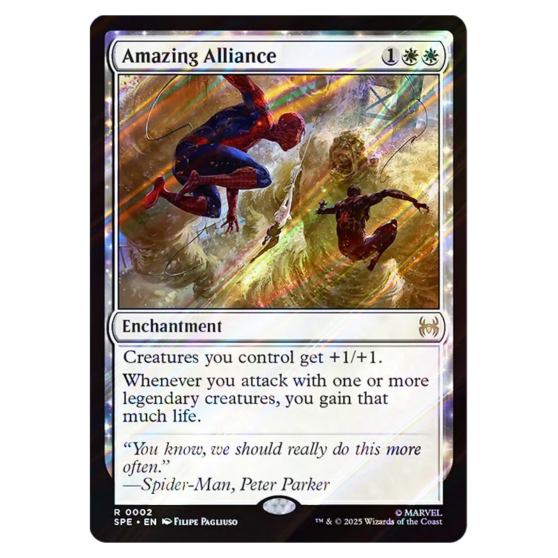 Magic The Gathering - Marvel's Spider-Man Eternal - Amazing Alliance (Welcome Deck Card) - 0002 (Foil)