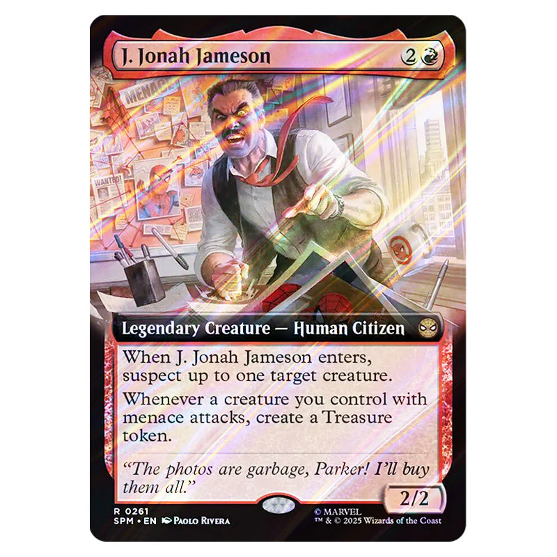 Magic The Gathering - Marvel's Spider-Man - J. Jonah Jameson (Extended Art Card) - 0261 (Foil)