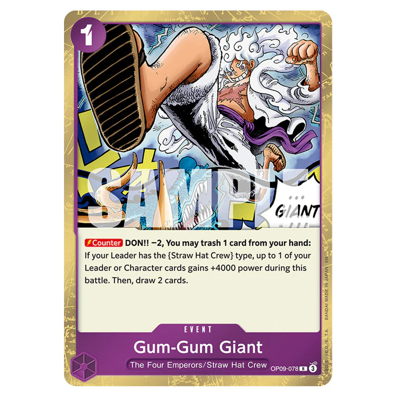 One Piece - Premium Booster 02 - Gum-Gum Giant (Rare) - OP09-078