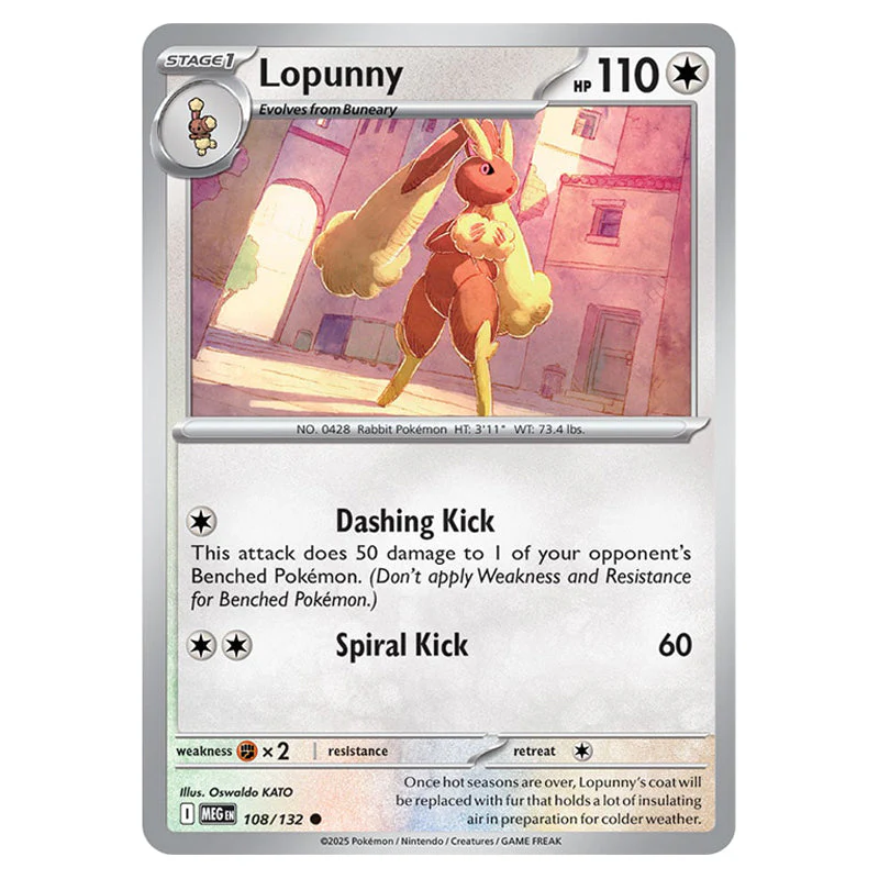 Pokemon - Mega Evolution - Base Set - Lopunny - 108/132