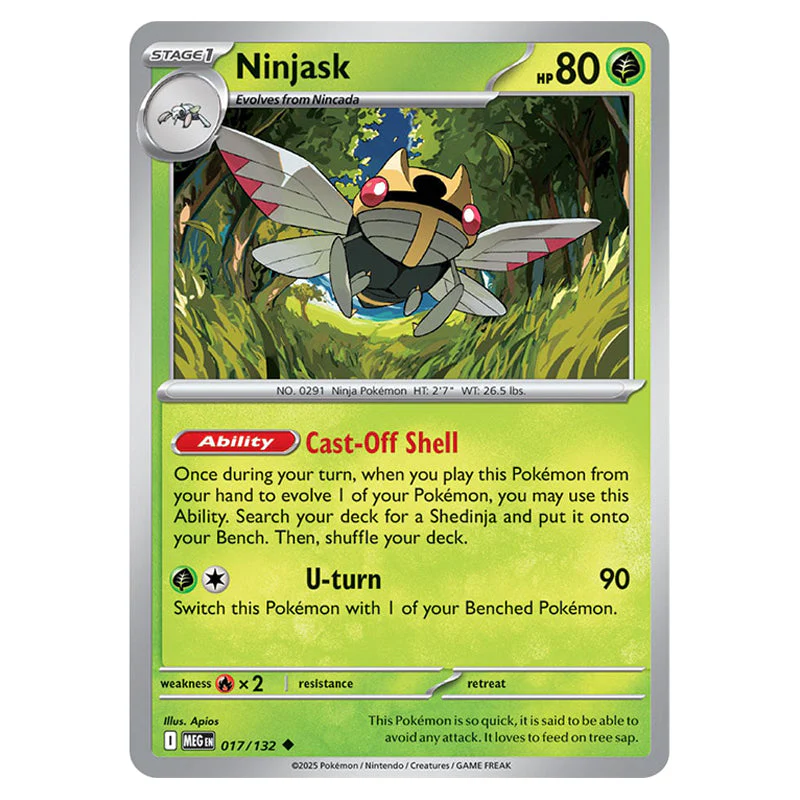 Pokemon - Mega Evolution - Base Set - Ninjask - 017/132