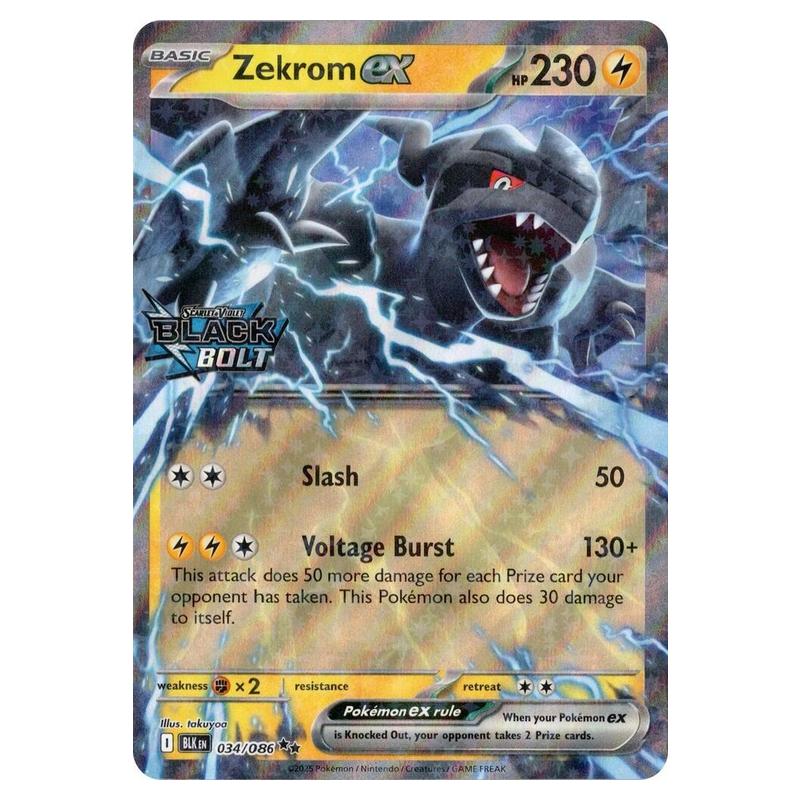 Pokemon - Scarlet & Violet - Black Bolt - Zekrom - 034/086 (Stamped Promo)