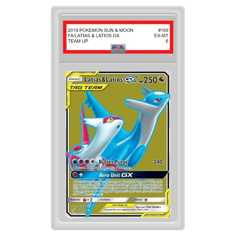 Pokemon - Sun & Moon - Team Up - Latias & Latios-GX (Full Art) - 169/181 (Graded Card) - Image 5