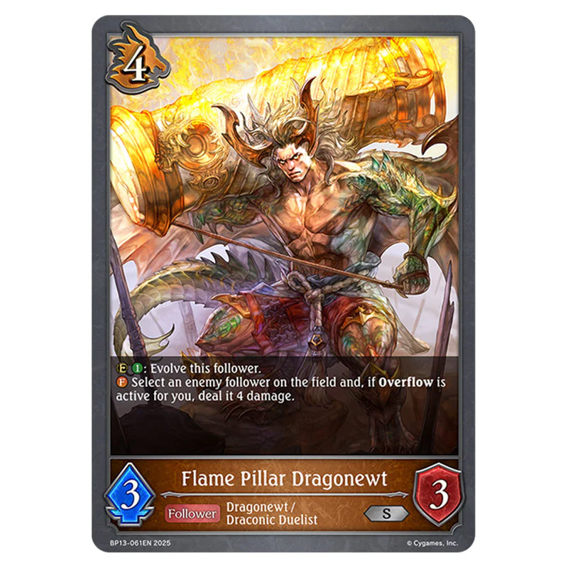 Shadowverse Evolve - Worldreaver's Descent & Dominion of Darkness - Flame Pillar Dragonewt - BP13-061EN