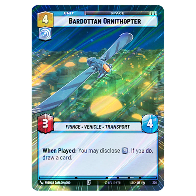 Star Wars Unlimited - Secrets of Power - Bardottan Ornithopter (Common) - 818 (Hyperspace Foil)