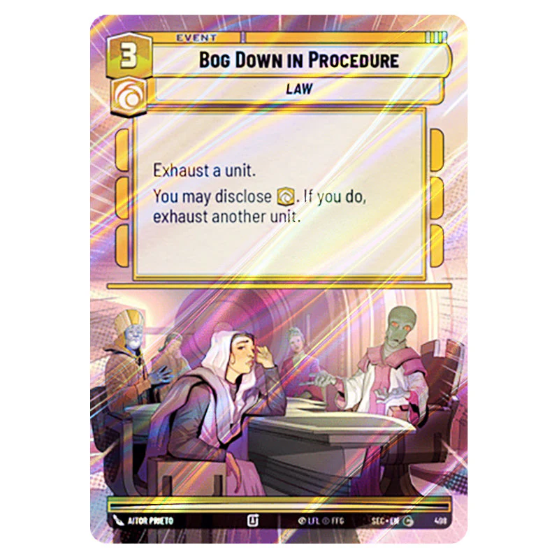 Star Wars Unlimited - Secrets of Power - Bog Down in Procedure (Common) - 990 (Hyperspace Foil)