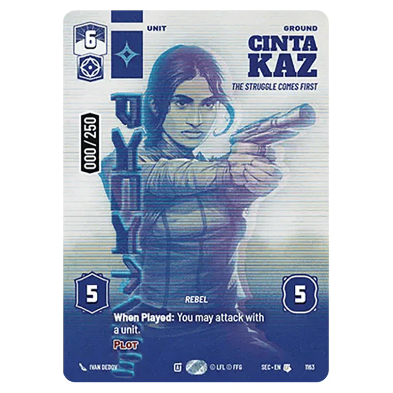 Star Wars Unlimited - Secrets of Power - Cinta Kaz The Struggle Comes First (Uncommon) - 1163 (Prestige Serialized)