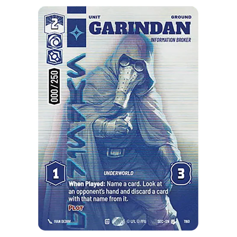 Star Wars Unlimited - Secrets of Power - Garindan Information Broker (Uncommon) - 1160 (Prestige Serialized)