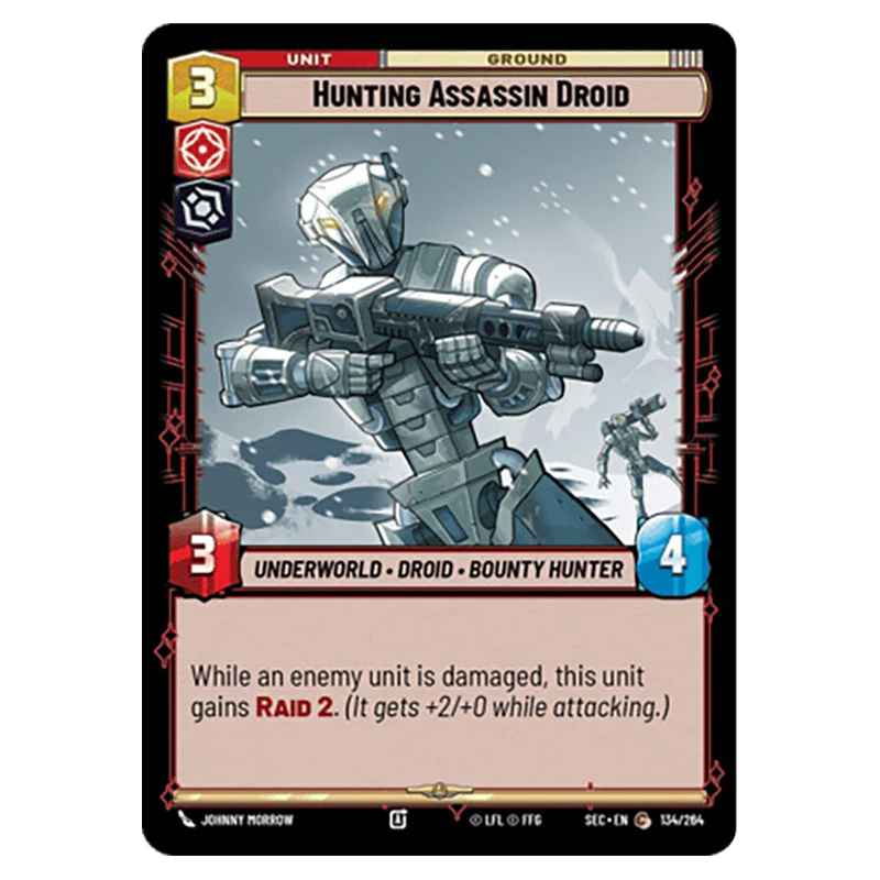 Star Wars Unlimited - Secrets of Power - Hunting Assassin Droid (Common) - 134/264