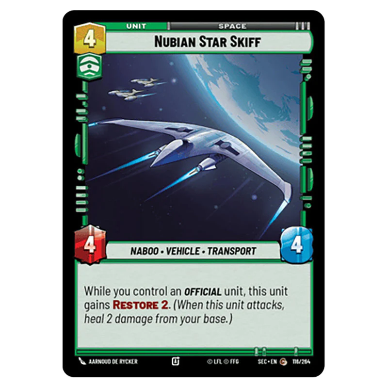 Star Wars Unlimited - Secrets of Power - Nubian Star Skiff (Common) - 116/264