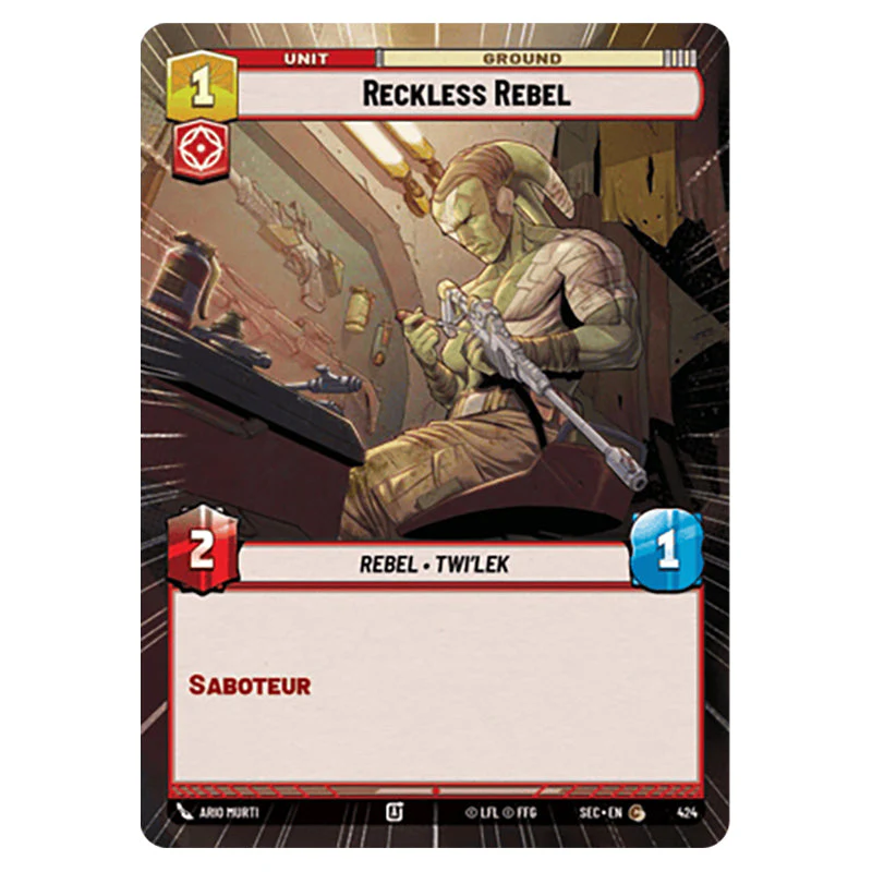 Star Wars Unlimited - Secrets of Power - Reckless Rebel (Common) - 424 (Hyperspace)