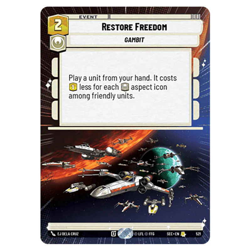 Star Wars Unlimited - Secrets of Power - Restore Freedom (Rare) - 521 (Hyperspace)