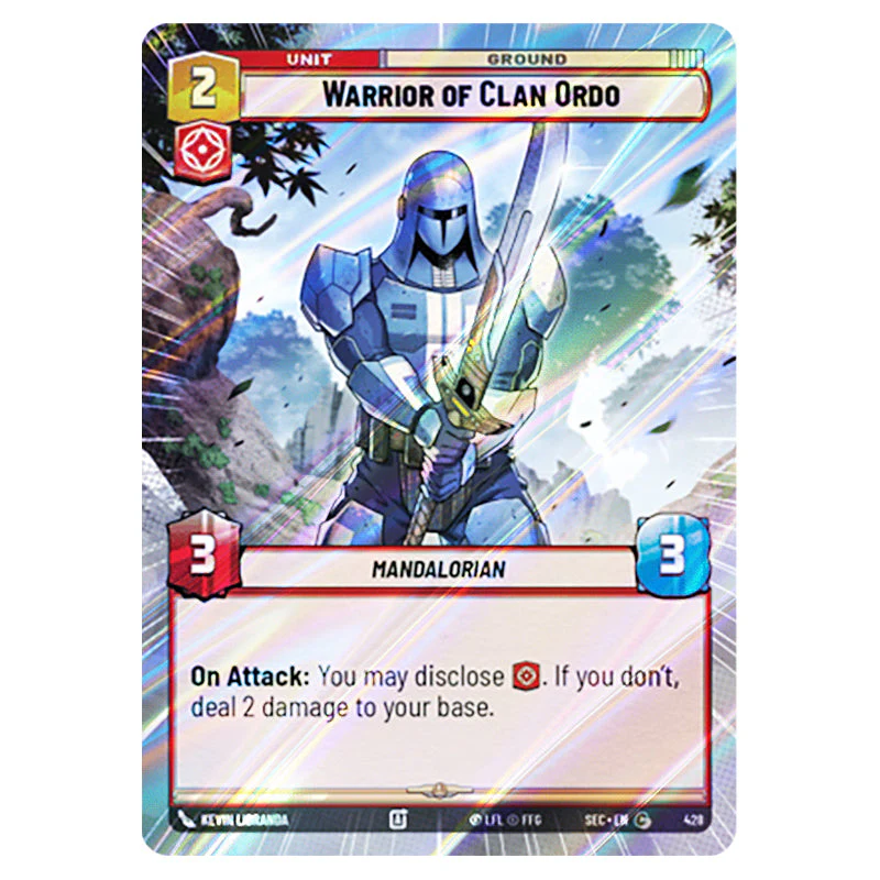 Star Wars Unlimited - Secrets of Power - Warrior of Clan Ordo (Common) - 920 (Hyperspace Foil)