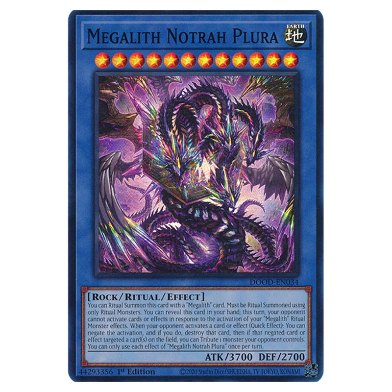 Yu-Gi-Oh! - Doom of Dimensions - Megalith Notrah Plura (Super Rare) DOOD-EN034